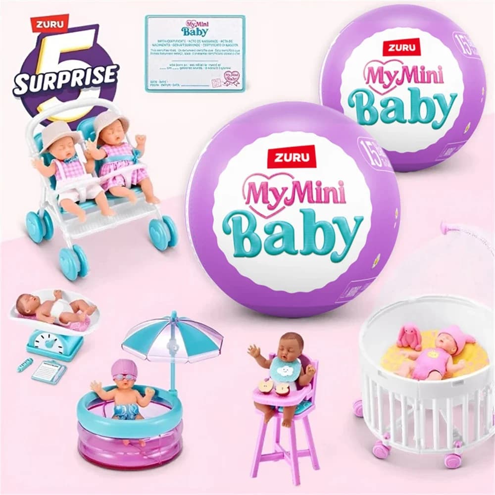 Zuru Surprise Doll Serie 2 My Mini Baby Capsula Misteriosa da Collezione 5 Giocattoli Misteriosi da Collezione Giocattoli in Miniatura Novità