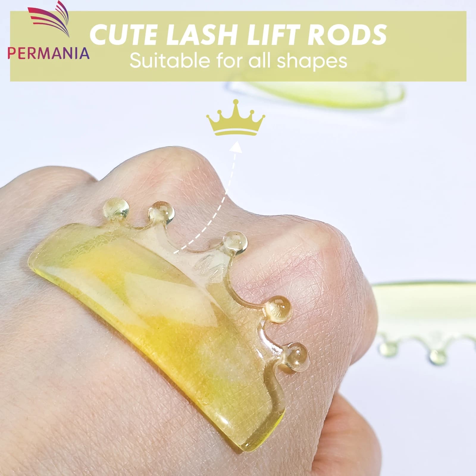 PERMANIA Silicone Lash Perm Pads Softening Lifting Lashes Rod Shield Self-Adhesive 3D Eyelash Curler Accessories Makeup Tool