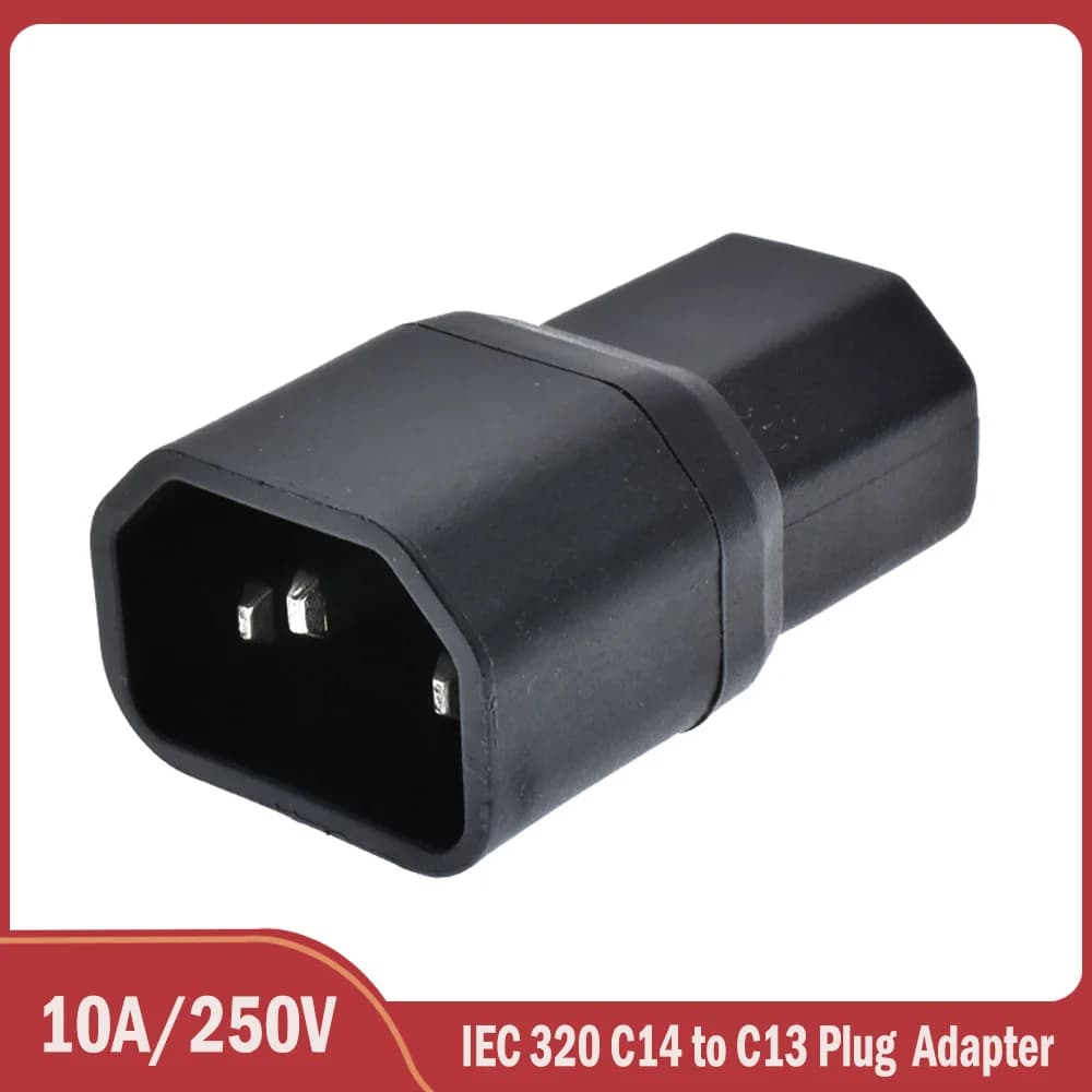Adattatore da C13 a C14, adattatore per spina ca maschio femmina, cavo per bollitore di alimentazione femmina IEC dritto, convertitore IEC 60320 + 320, adattatore da parete ca