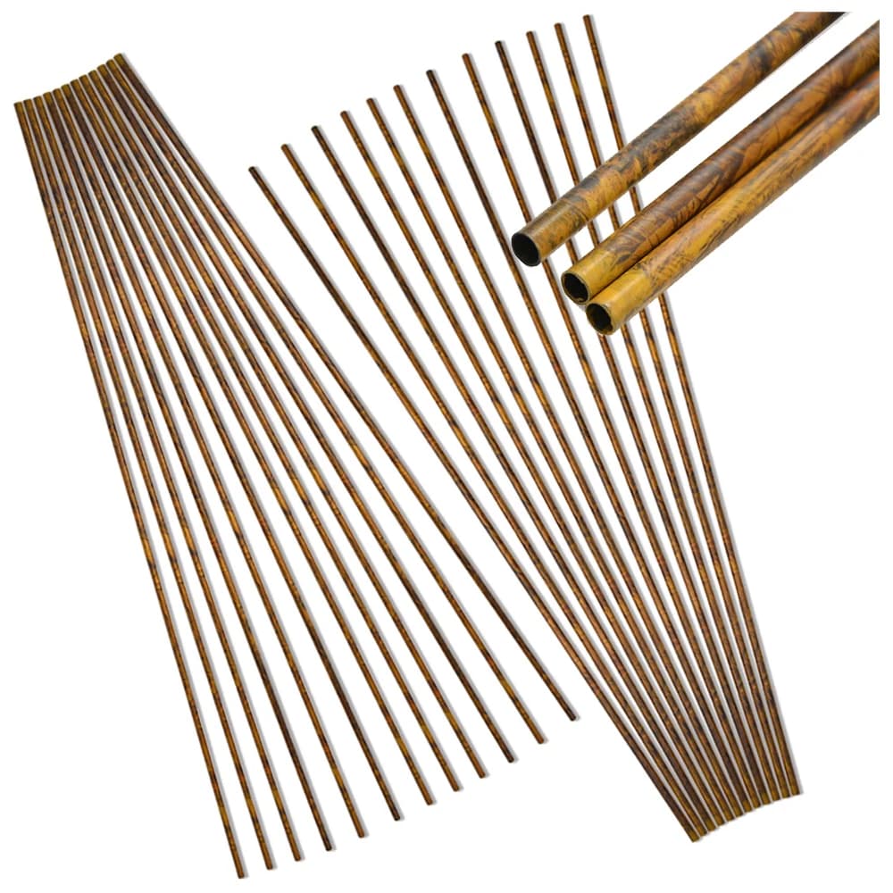6/12 Pezzi Aste per Frecce in Carbonio Puro - Spine SP250-SP600, Design Mimetico 30" ID6.2mm per Tiro con l'Arco Fai-da-Te, Caccia e Tiro al Bersaglio