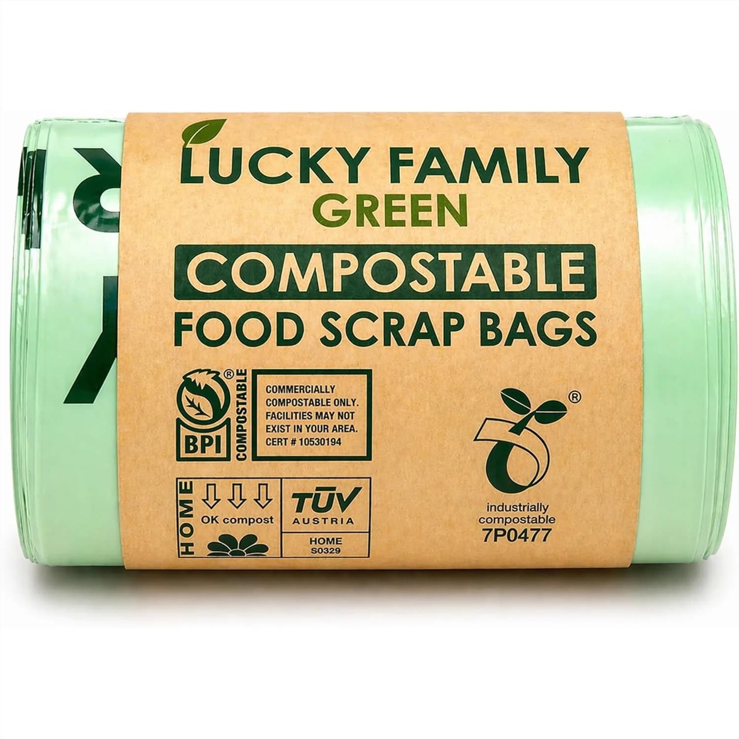 Sacchetti Compostabili per Rifiuti da 1,3 Galloni per Contenitore Compostaggio Cucina, Certificati BPI ASTM D6400, Sacchetti Anti-Perdita per Rifiuti Alimentari (Confezione da 50)