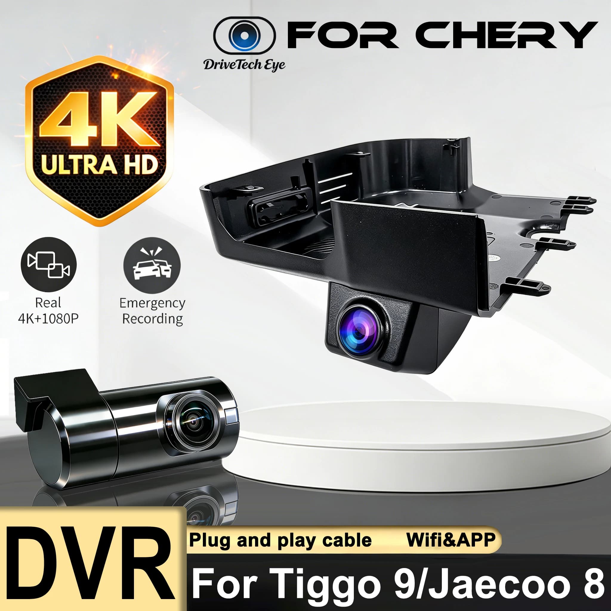 New! Dashcam For Chery Tiggo 9 Jaecoo 8 J8 Chery Fulwin T10 2023-2026 Car Dash Cam Camera DVR Wifl Plug And Play Video Recorder