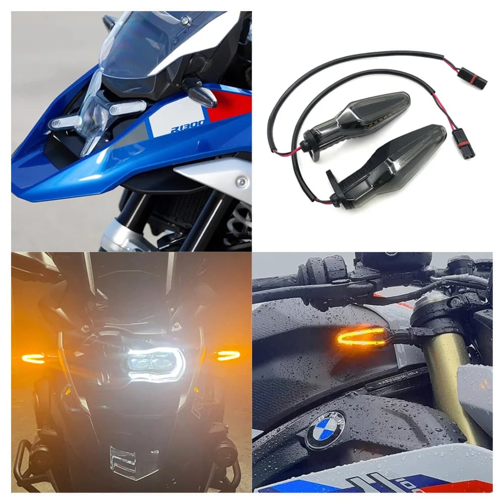 Adatto per BMW R1300GS R1250GS LC R1200GS ADV 2014-2025 Indicatori di direzione anteriori a LED per moto e protezioni di protezione