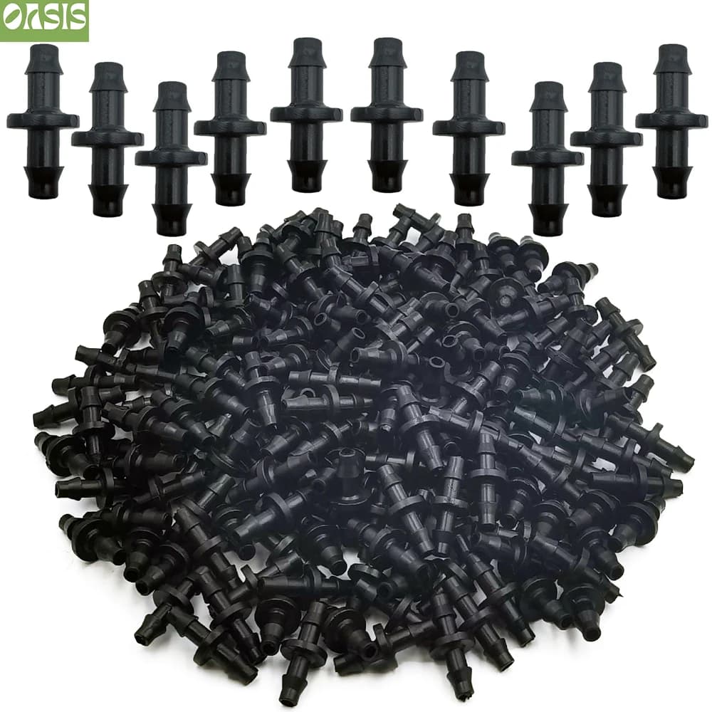 20/50/100PCS 1/4''' plug-in coupling for 4/7mm flexible hoses Micro drop irrigation stream irrigation connectors rights fittings