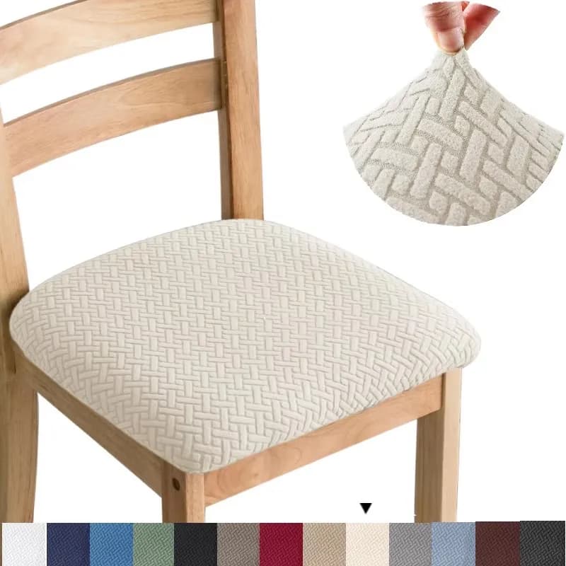 Coprisedili per Sedie da Pranzo in Jacquard Elasticizzato, Rimovibili e Lavabili, Rivestimenti Elastici per Sedie Imbottite