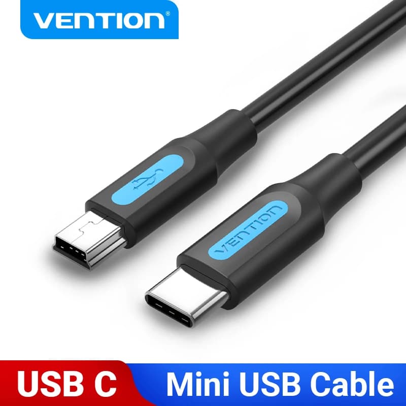 Vention Cavo USB C a Mini USB Tipo C Adattatore per fotocamera digitale MacBook ProMP3 Lettore HDD Cavo da tipo C a Mini USB