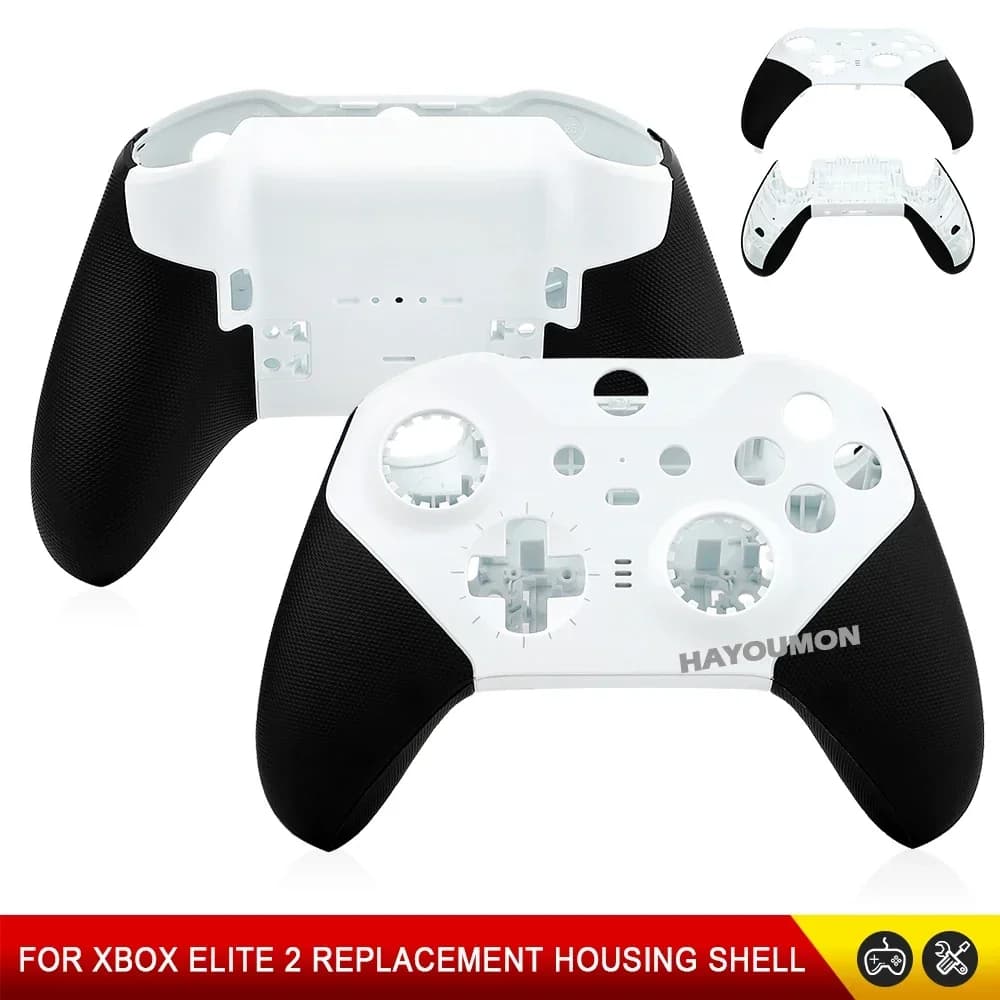 Scocca Completa Anteriore e Posteriore di Ricambio per Controller Xbox Elite Series 2, Cover Nera e Bianca