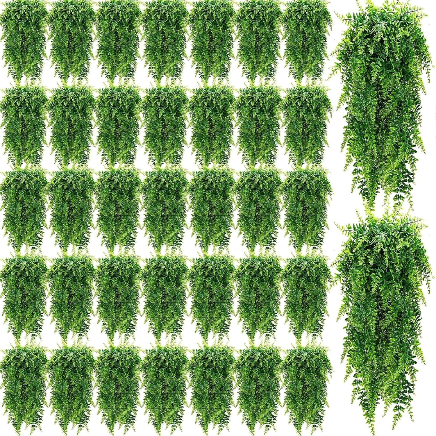 Foglie di Felce Finte Pendenti con Foglie Persiane, Piante Verdi Artificiali Realistiche per Decorazioni Murali e Allestimenti Verdi Interni
