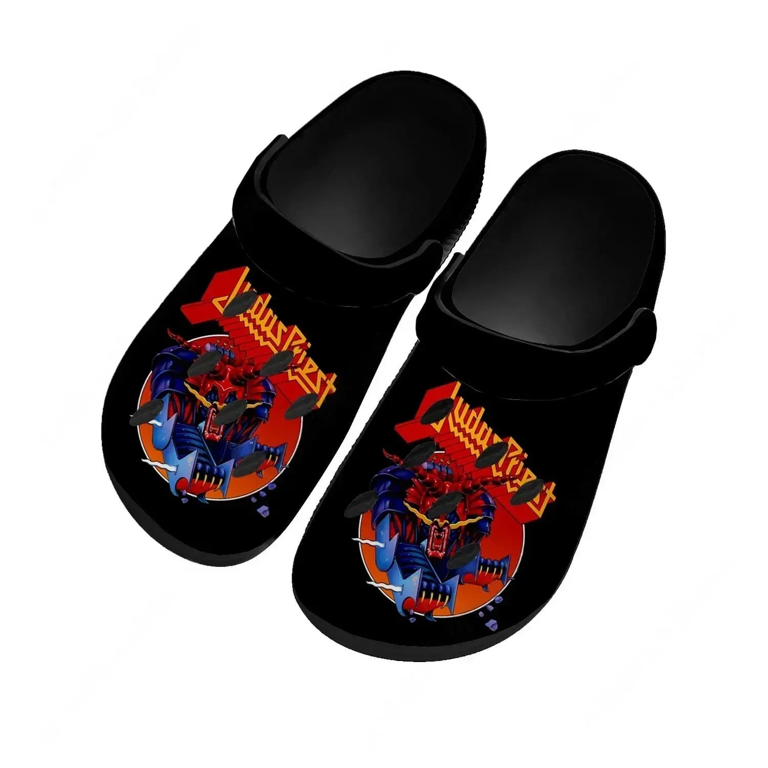 Judas Priest Water Shoes - Zoccoli da uomo e donna comodi e alla moda per casa e giardino, sandali personalizzabili, ciabatte traspiranti con fori per la spiaggia