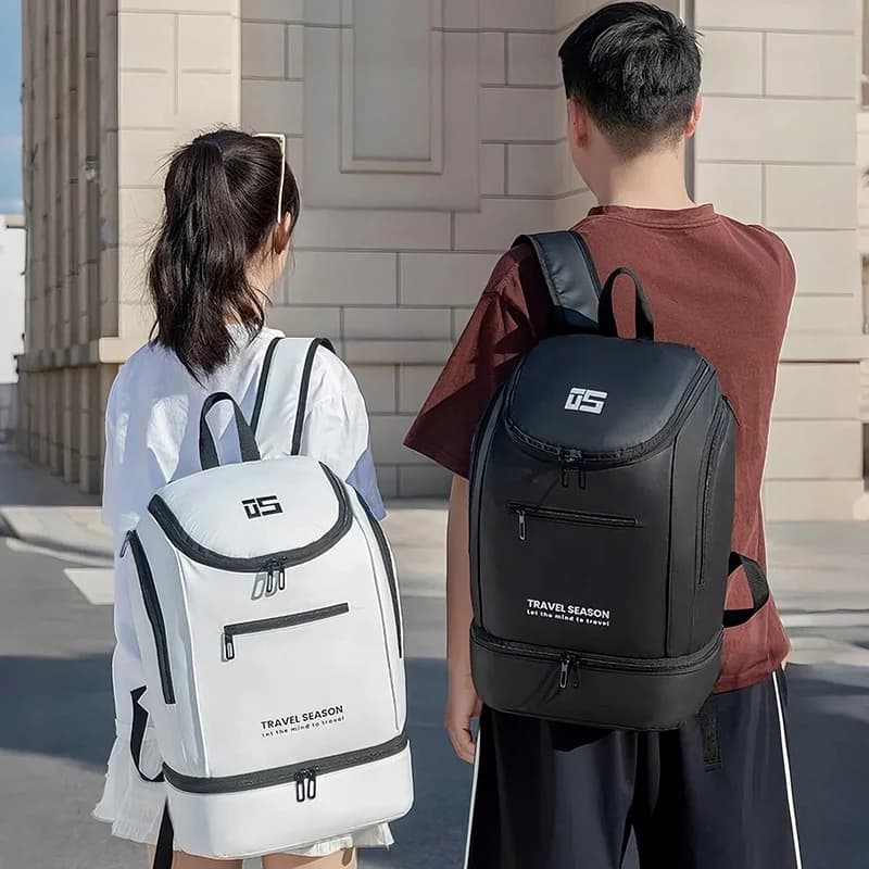 Lightweight Waterproof Tennis Badminton Racquet Backpack Large Capacity Shoes Compartment Travel Training Bag College Laptop Bag