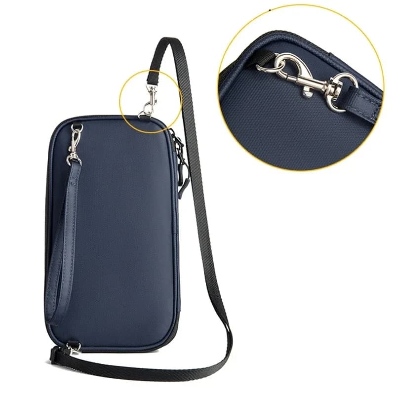 Gadget da viaggio Organizzatore di cartelle per copertina documenti per la famiglia Porta carte di passaporto maschile Portafoglio RFID Durevole e impermeabile