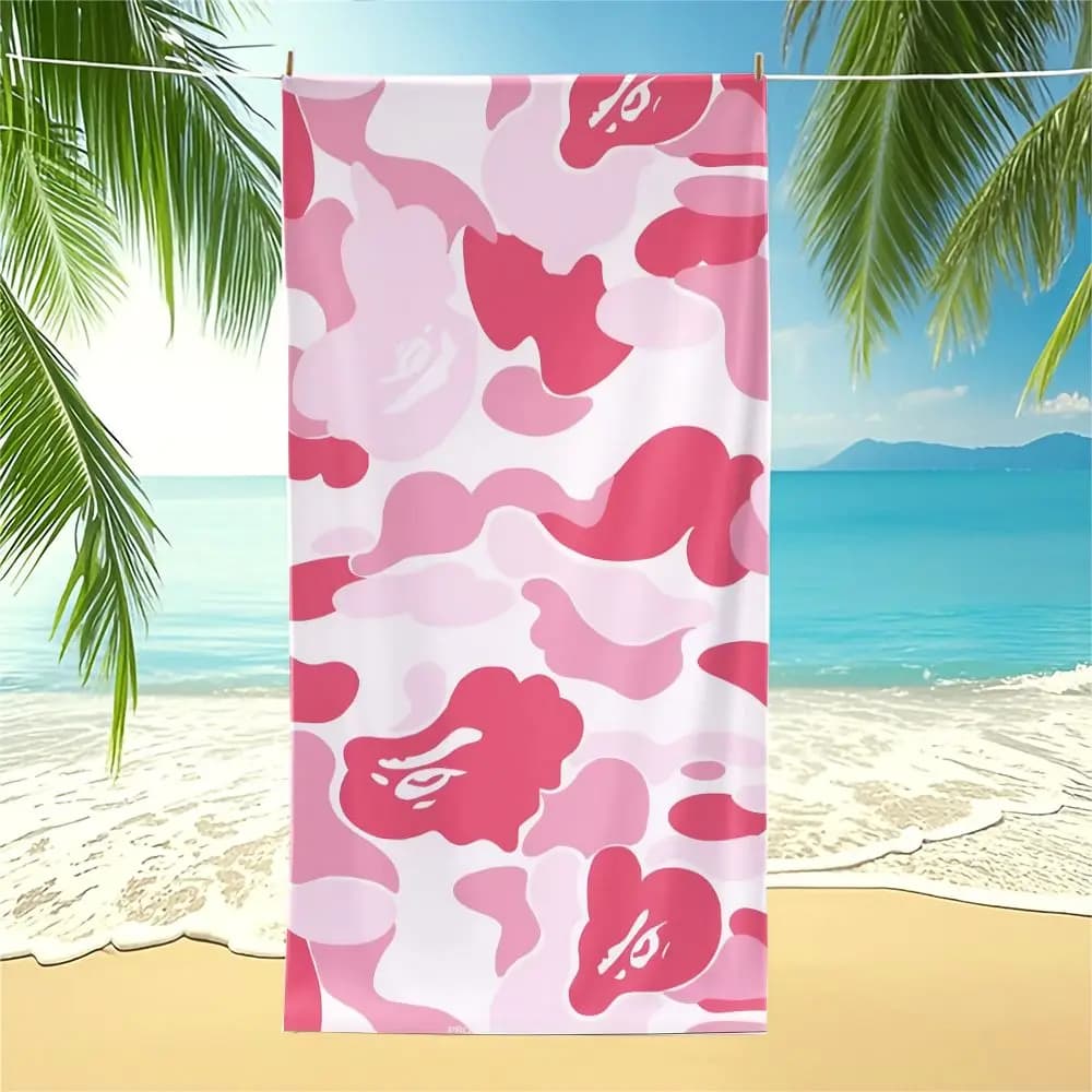 Sea towels Camouflage Pink Oversize Drying Rapid in Microfiber, Soft, Absorbent, Lightweight, for Travel, Pool, Yoga