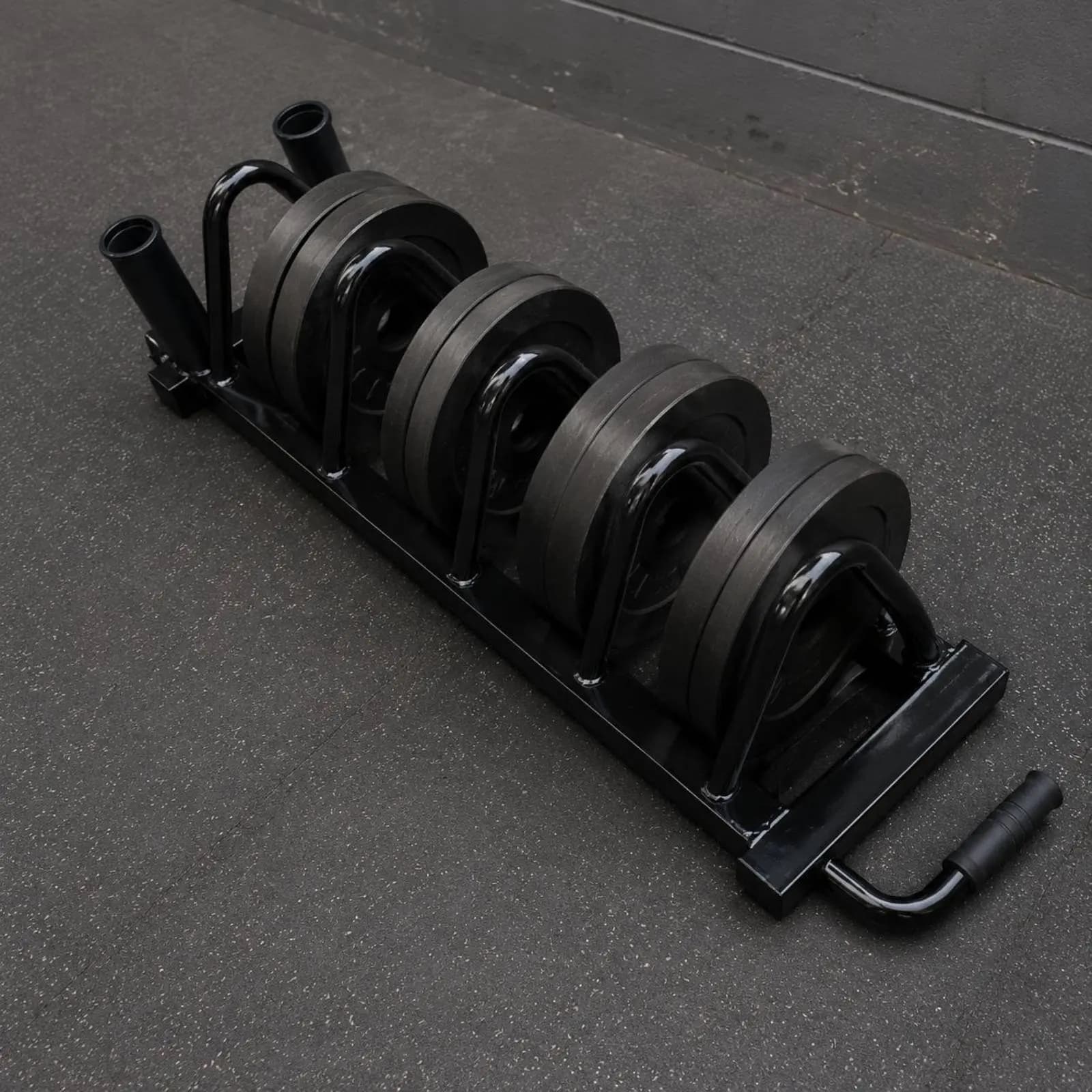 Barbell Plate Trolley Heavy-Duty Wheeled Weight Storage Rack Horizontal Plate Storage Rack Anti-Rust Multi-Tier Weight Organizer