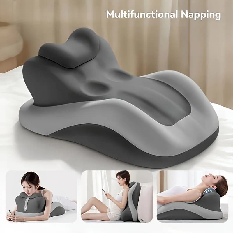 1 cuscino multifunzionale regolabile, cuscino ergonomico per la zona addominale, adatto per leggere e giocare comodamente a letto, poggiatesta