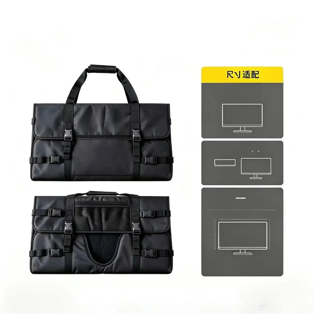 Monitor Travel Carrying Handbag Protective Storage Case For 24 34 Inch Desktop PC Display Screen Moving Durable Organizer Bag