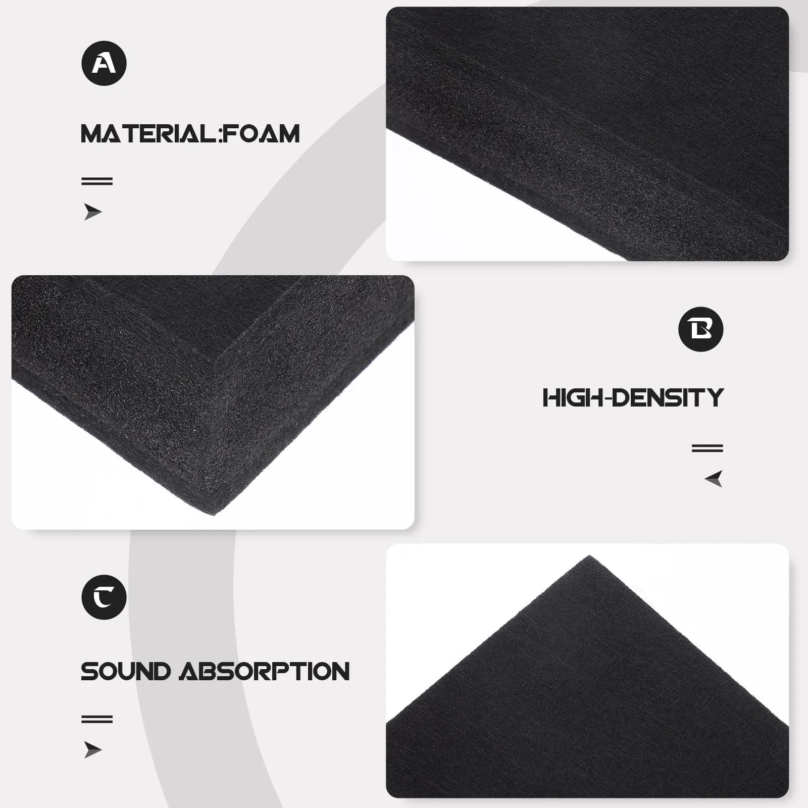 Acoustic Subwoofer Isolation Pad Soundproofing Foam Panel for Speaker Stand Noise Reduction Echo Control Studio Monitor Sound