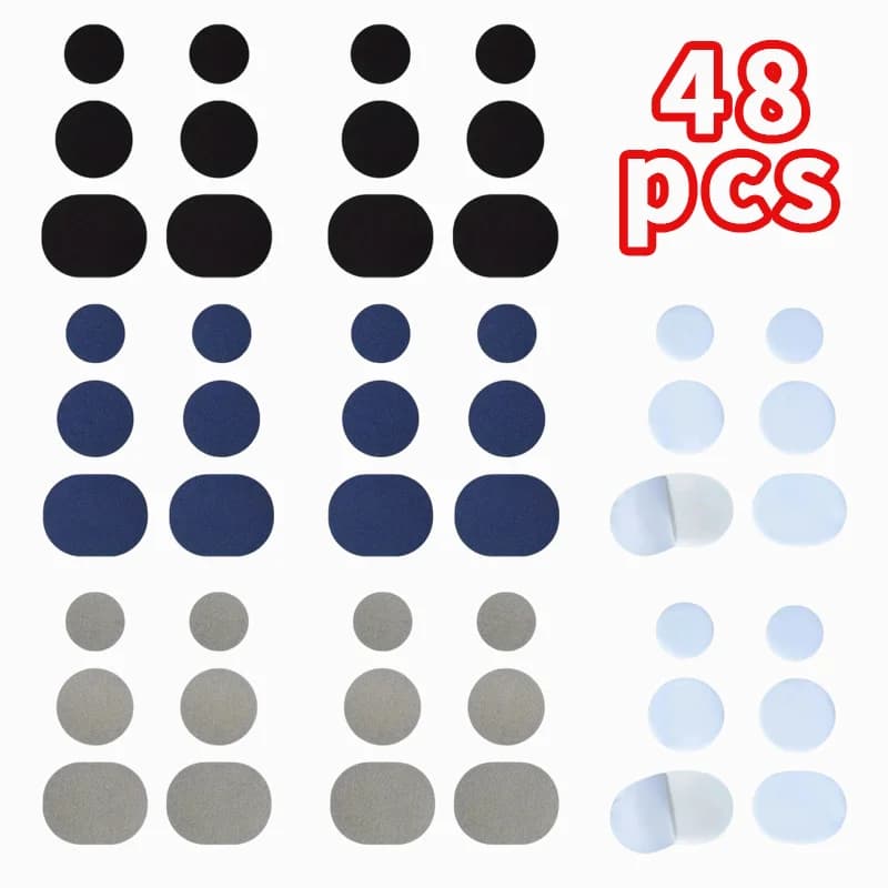 48-Piece Sturdy Self-Adhesive Shoe Repair Patches, Scratch-Resistant to Fix Tears, Uppers, Linings & Worn Sports Shoe Heels
