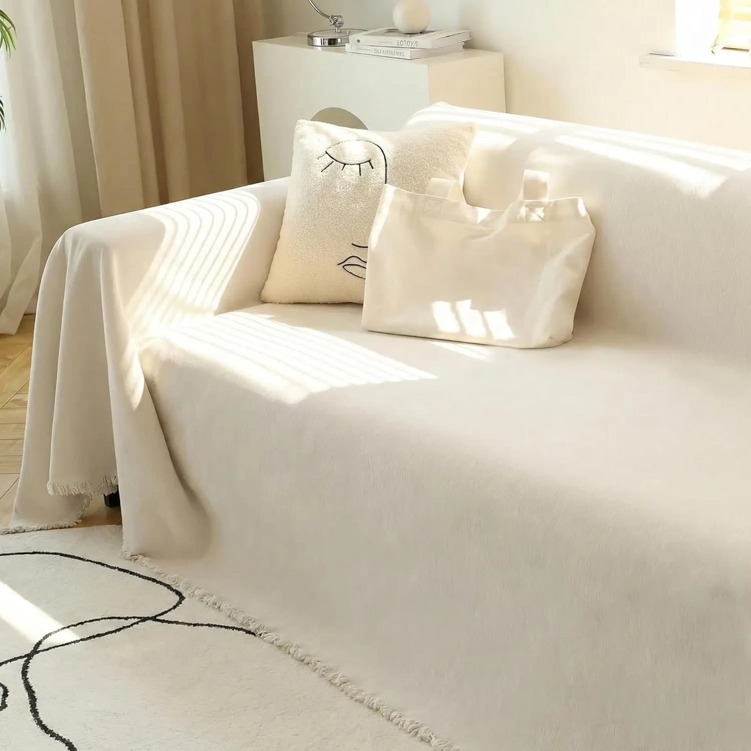 Corner covers for domestic animals, 231 x 341 cm, Beige - Easy to Install and Suitable for Animals