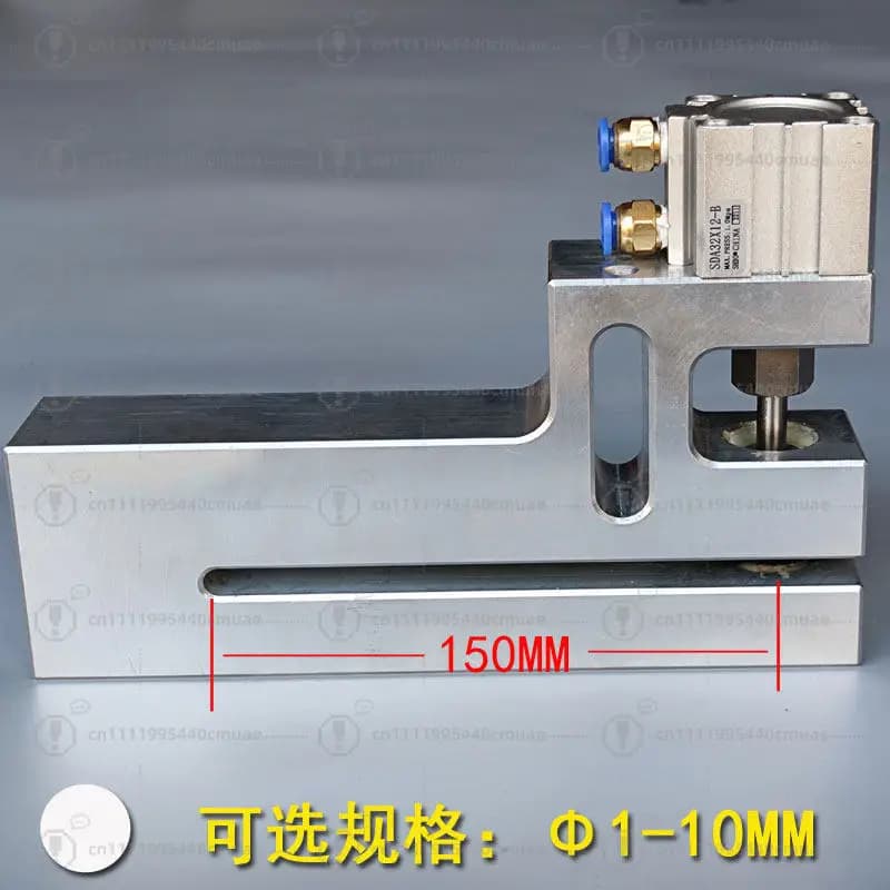 Bag making machine puncher Small hole plastic bag pneumatic punching machine Edge sealing punching machine in 80MM plastic bag