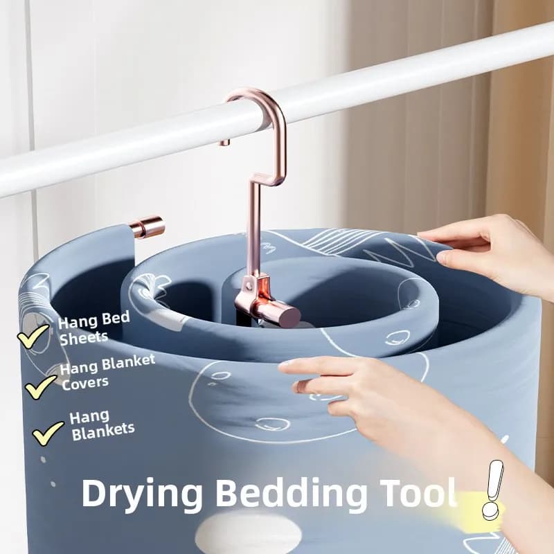 Large spiral hanger for drying clothes on the balcony, special swivel clothes hangers for linen and blankets, for domestic use