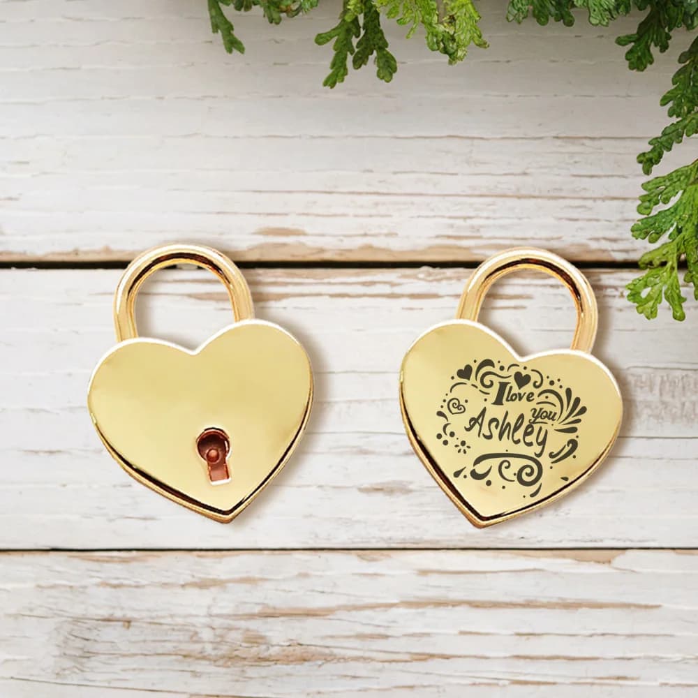 1 Pezzo Lucchetto Vintage Personalizzato con Nome per Valigie, Regalo per San Valentino e Anniversari