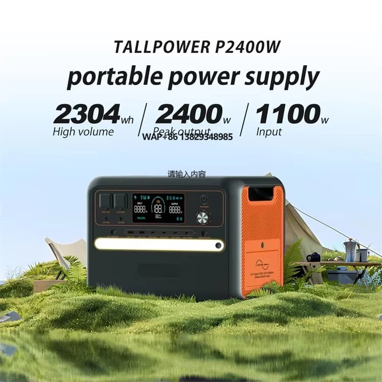 Generatore di emergenza Sistema solare con Ups 200W 300W 500W 2400W Generatore solare portatile Power Bank per campeggio all'aperto