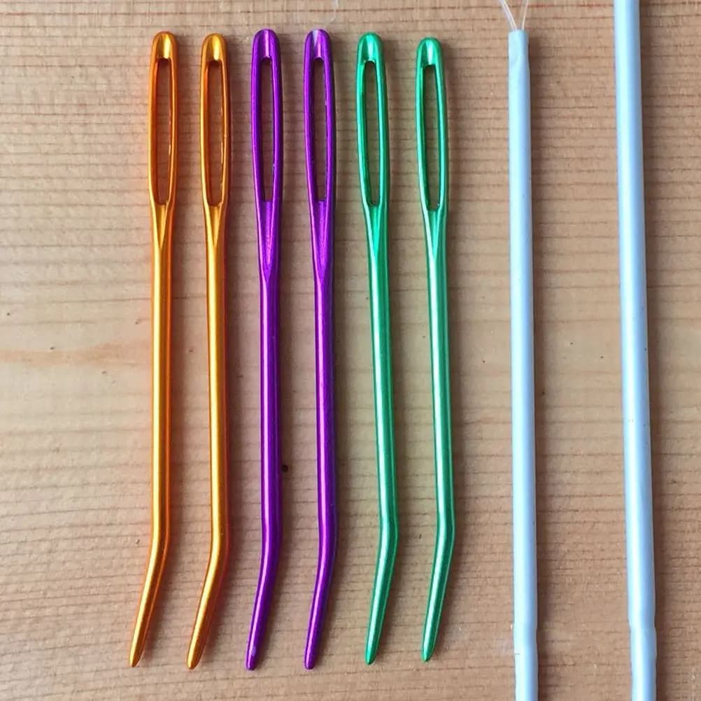 Set di 12 Aghi per Cucito in Alluminio Premium, Senza Bordi Ruvidi, Impugnatura Comoda, Ideali per Principianti, Casalinghe, Regali Fai-da-Te, Lavori a Maglia e Cucito