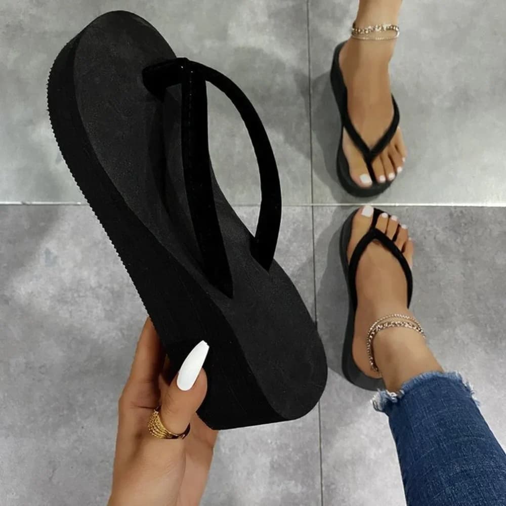 Ciabatte Estive da Donna con Zeppa, Sandali, Ciabatte da Spiaggia e Casa, Infradito da Donna, Ciabatte in Memory Foam, Zapatos De Mujer