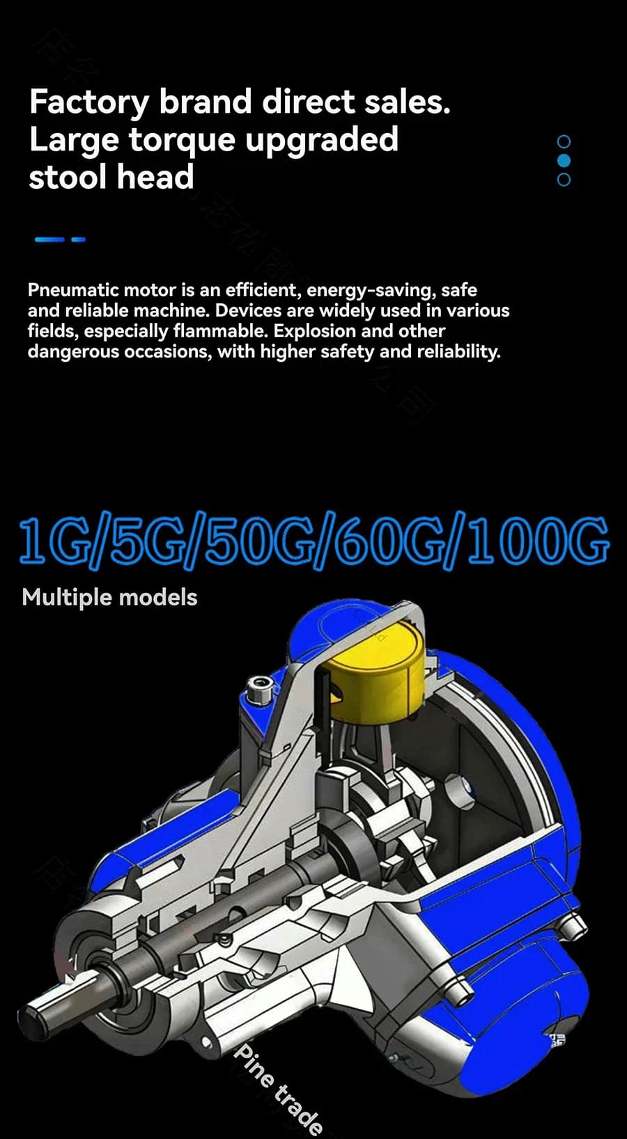 New New 30L Industrial Lift Small Tonne Barrel Dispersed Liquid Pneumatic Mixer, Paint Mixer Pneumatic Blender