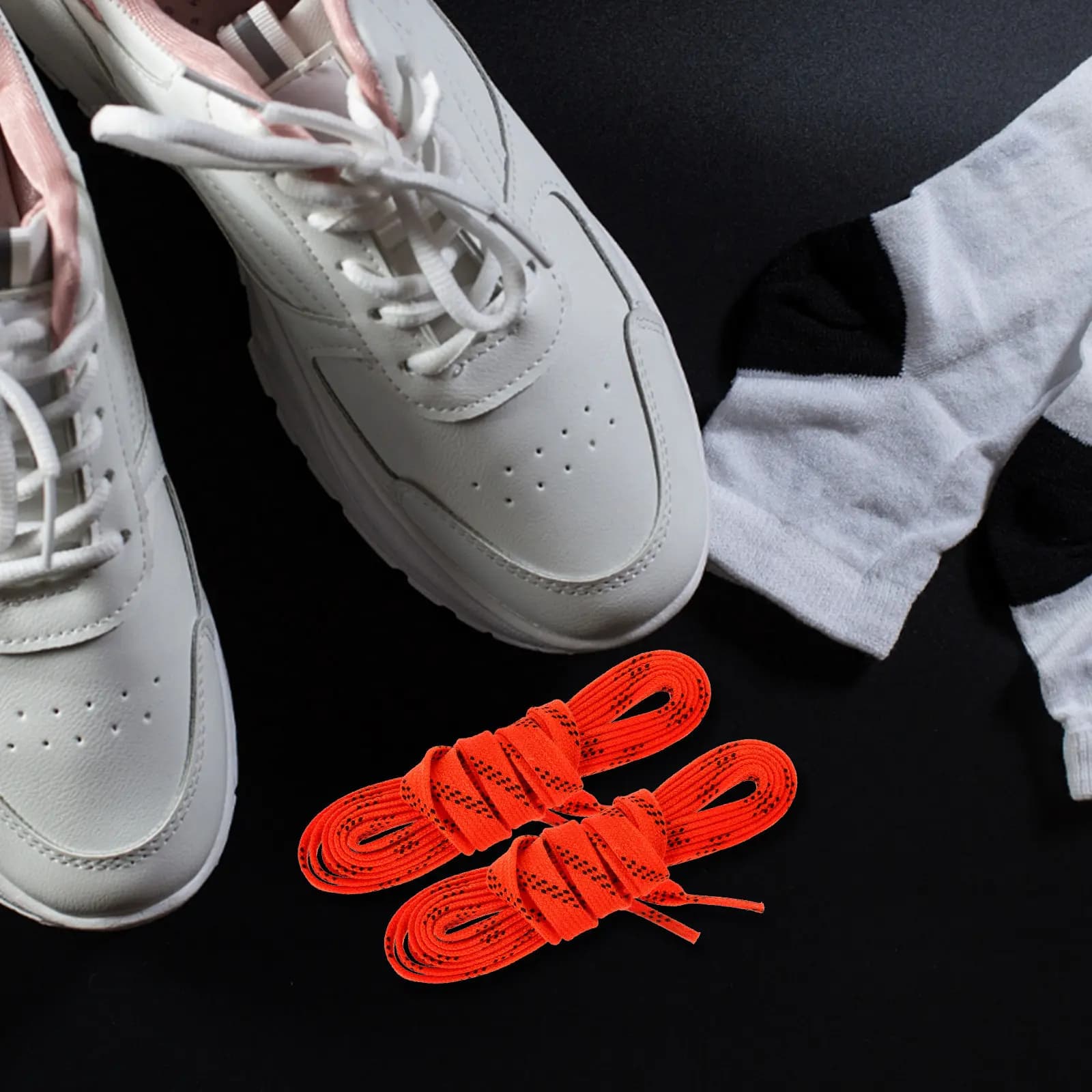 1 Paio di Lacci Piatti per Pattini da Hockey, Resistenti all'Usura, Cerati, Ricambio per Pattini da Ghiaccio, Scarpe da Roller e Accessori per Calzature