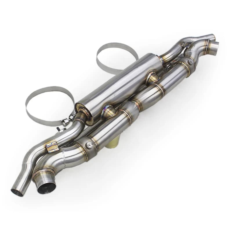 Sistema di Scarico LXBY-OEM per Porsche 911 991/991.1/991.2 Turbo 3.8T, Silenziatore Catback in Acciaio Inox con Valvola a Vuoto