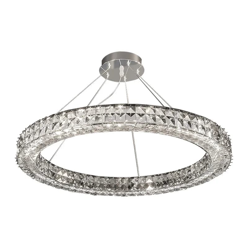 Nuovo anello di cristallo lampada a sospensione semplice lampadario decorazione della casa Lustres lampade a sospensione di lusso per Villa Foyer