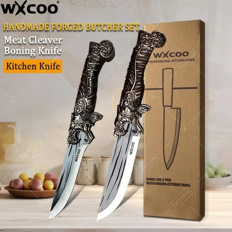 Professional bone knife for kitchen, Multipurpose knife for fruit and vegetables, Butcher knife Forged by hand, Kitchen accessories