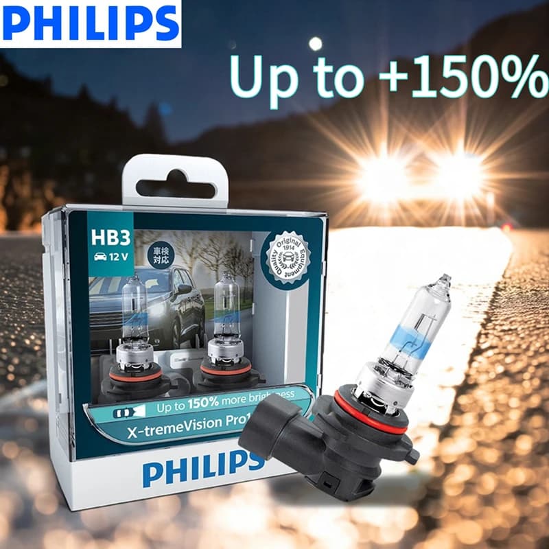 Philips X-treme Vision Pro150 9005 HB3 9006 HB4 12V + 150% Luminoso Auto Alogena Testa Luce HL Fascio ECE Genuino Originale Auto lampade