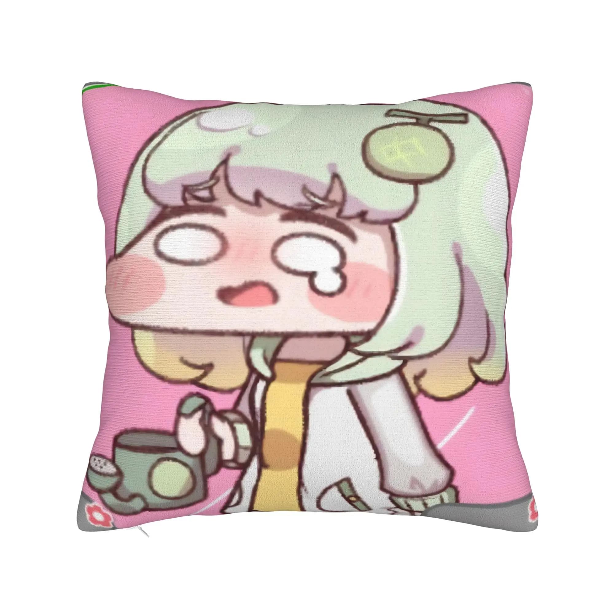 Federa decorativa per cuscino Trickcal C-Chibi Go Games Merch Home, federa per cuscino quadrata, diverse misure