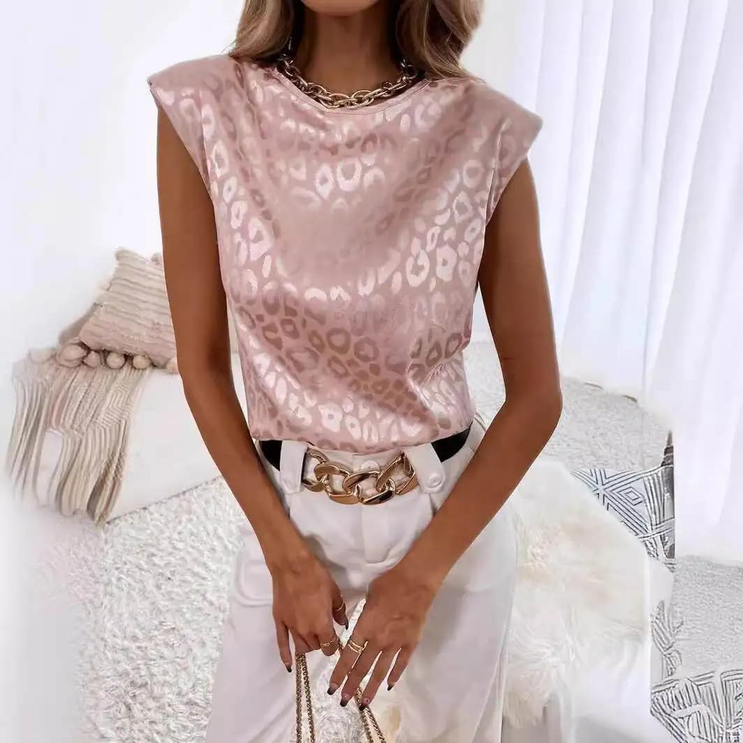 Ladies Casual round Neck T-Shirt with Floral Embroidery Loose Fit Short Sleeve in Polyester Cross-Border Popular Women's Wear