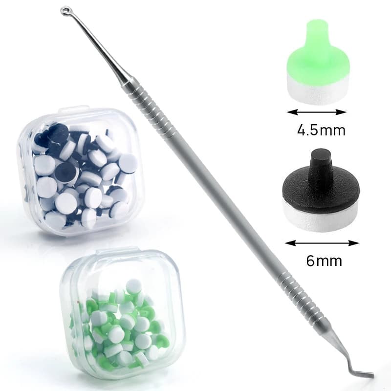 Kit di Strumenti per Compositi Dentali, Kit di Tamponi in Schiuma per Sbiancamento Denti e Strumenti per Modellare i Denti con Manico