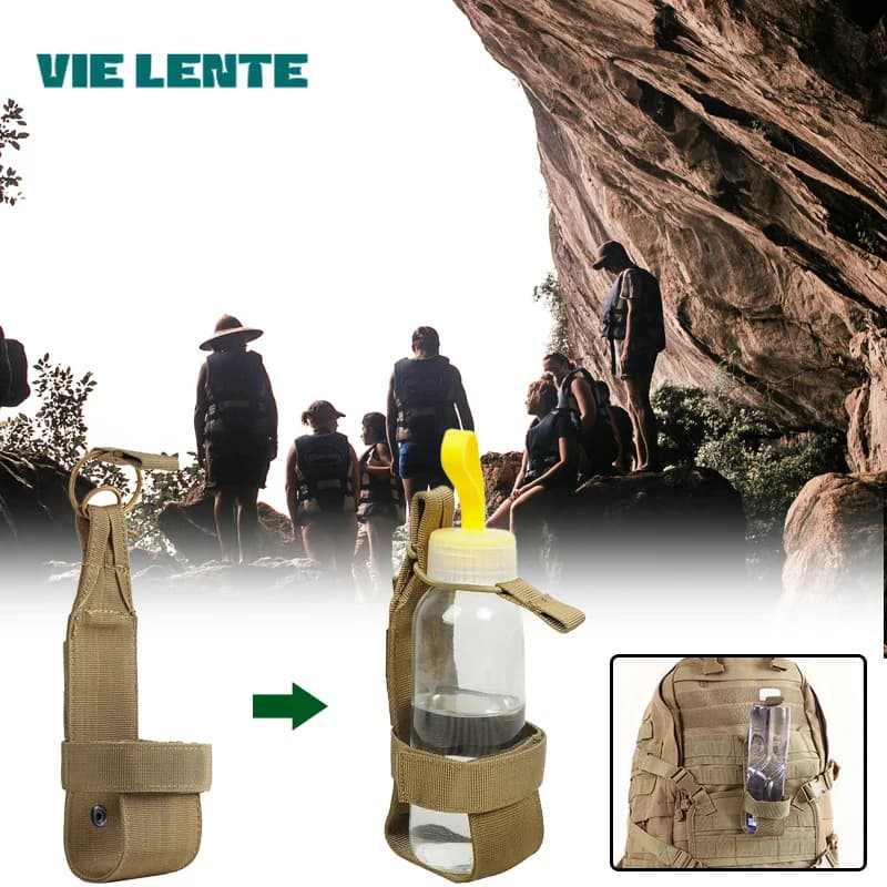 Borsa per bottiglia d'acqua Borsa portatile militare da viaggio all'aperto Escursionismo Porta bottiglia d'acqua Borsa per bollitore Attrezzatura da campeggio