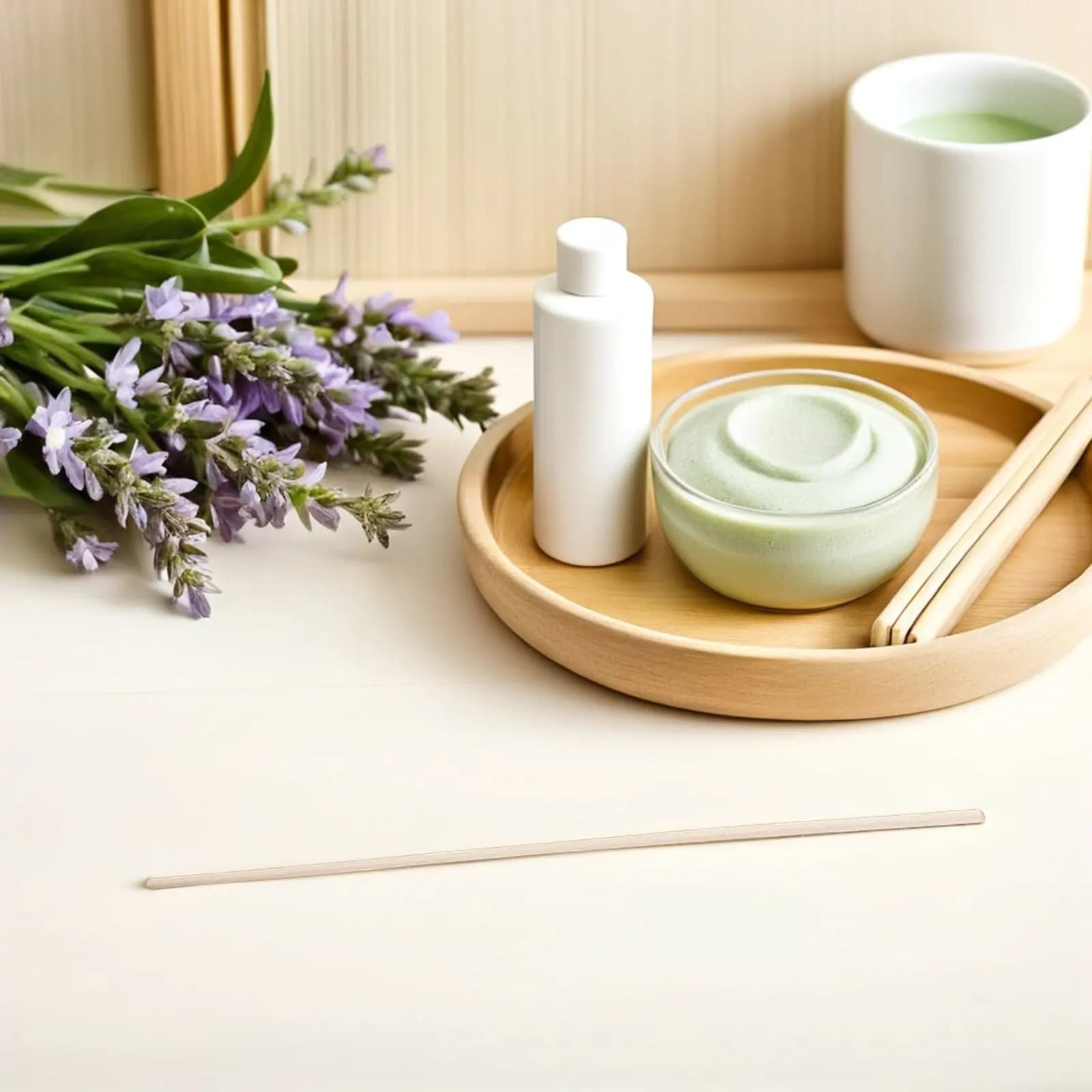 50 Pezzi Bastoncini Diffusori per Oli Essenziali in Rattan Naturale, Stoppini Dritti per Diffusori di Aromi, Rinfrescano l'Aria in Bagno, Camera da Letto, Caffetteria