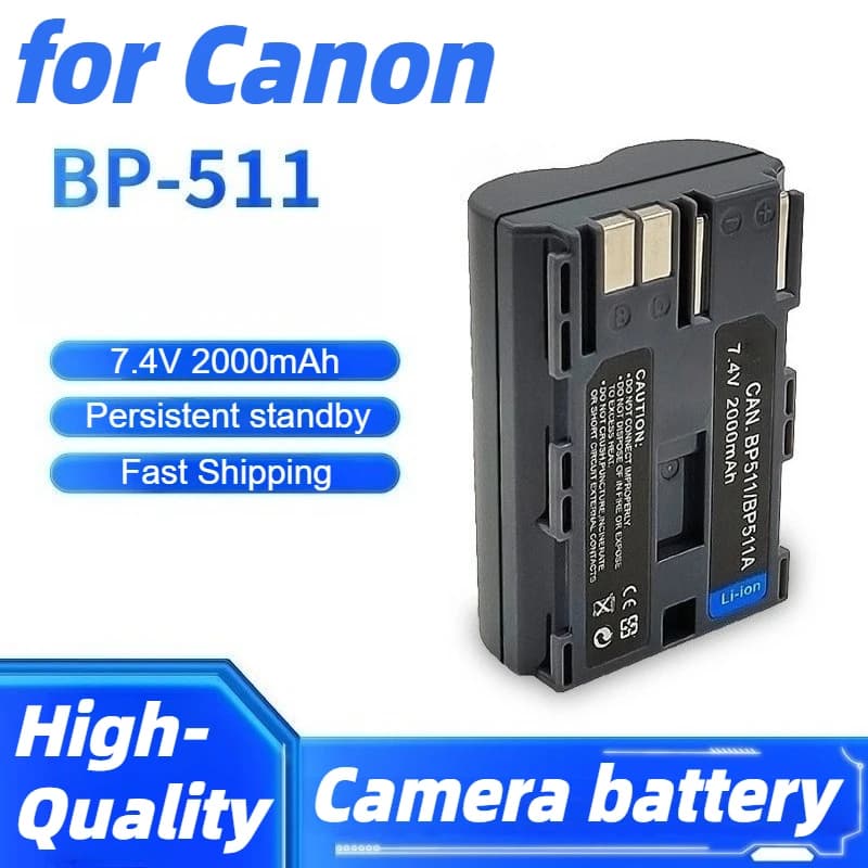 BP-511 BP-511A BP 511A Battey + Caricabatterie per Canon G6 G5 G3 G2 G1 EOS 300D 50D 40D 30D 20D 5D G6 L10 Fotocamera