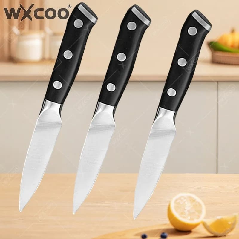 WXCOO Kitchen Butcher Knife Stainless Steel Cooking Cleaver Chef Knife Ergonomic Handle Fruit Paring Knife Kitchen Accessories