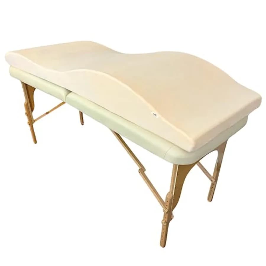 Topper Ergonomico in Memory Foam per Lettino Ciglia con Rivestimento Felpato, Cuscino per Tavolo Spa, Materasso per Lettini Estetici e Saloni
