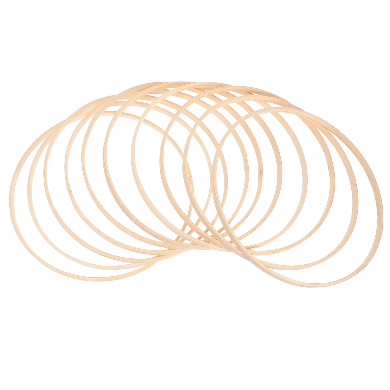 10Pcs Bamboo Floral Hoops Smooth Wreath Frames for DIY Handmade Wedding Dreamcatcher Crafts 25Cm Floral Rings Wreath Frame