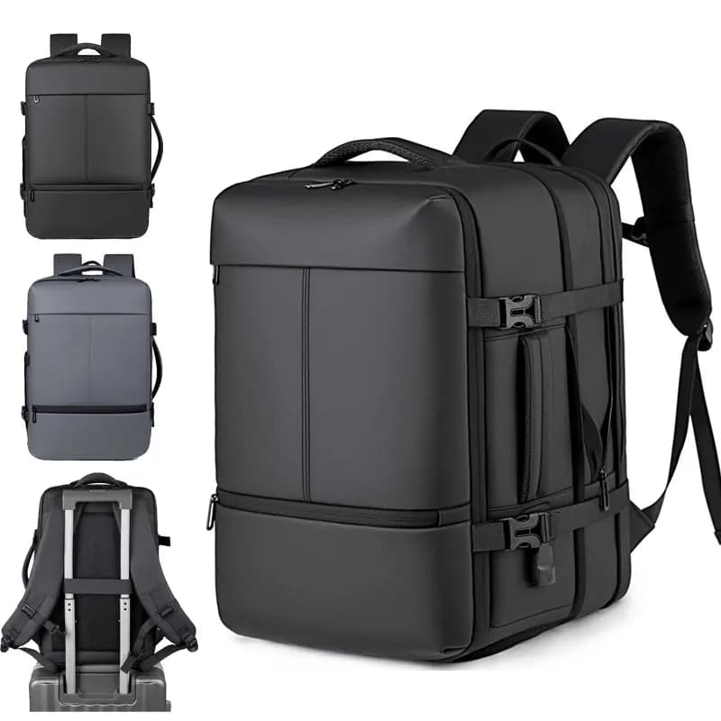 Zaino porta laptop da uomo, zaino business da 17 pollici, zaino da viaggio espandibile, zaino da ufficio funzionale
