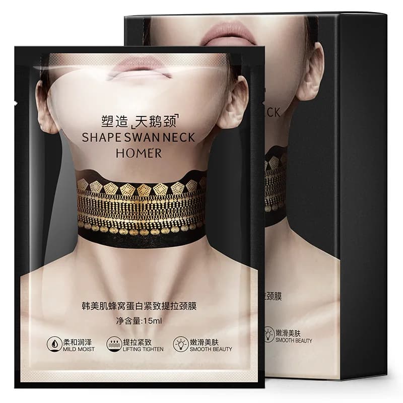 4 pcs Protective Mask at Honey for Raxing and Lifting Effect, Anti-wrinkles, Macchie Scure Corrector, Hydrating, Collagen Patch for Column Care, Beauty