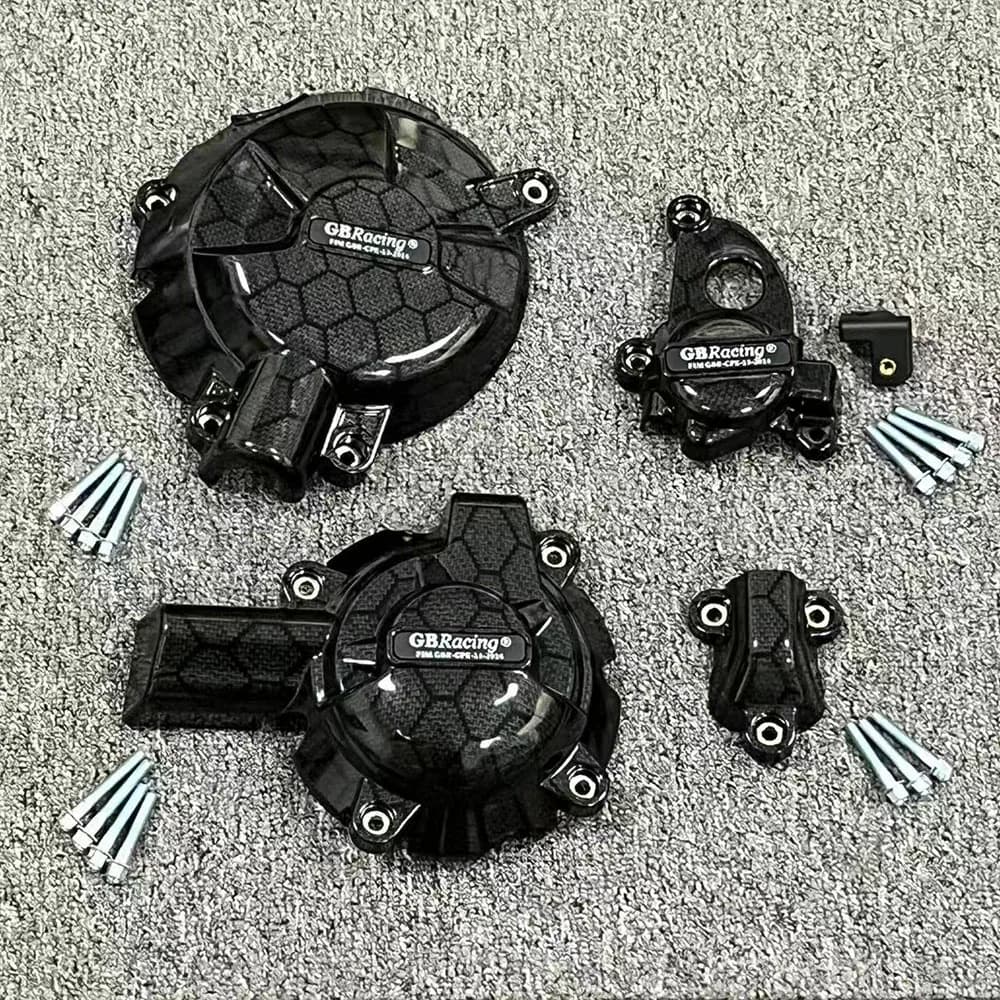 S1000RR 2019-2025 Protezione del motore per BMW M1000R 2024 e M1000RR e S1000R 21-24 Copertura del motore Protezione del motociclo Stampa a nido d'ape