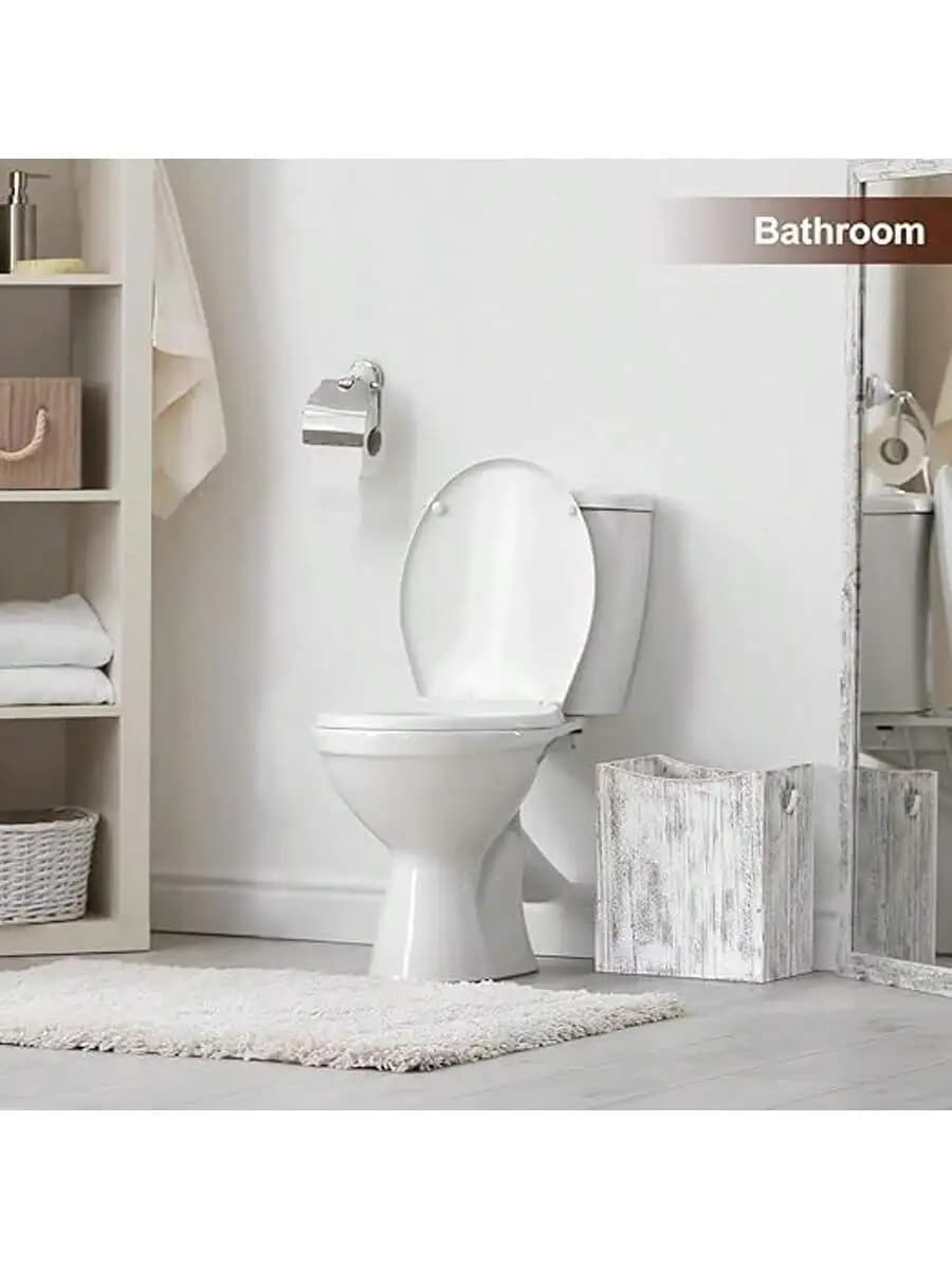 2 Packs Wooden Trash Can Rustic Waste Basket With Double Handles For Bathroom Bedroom Office