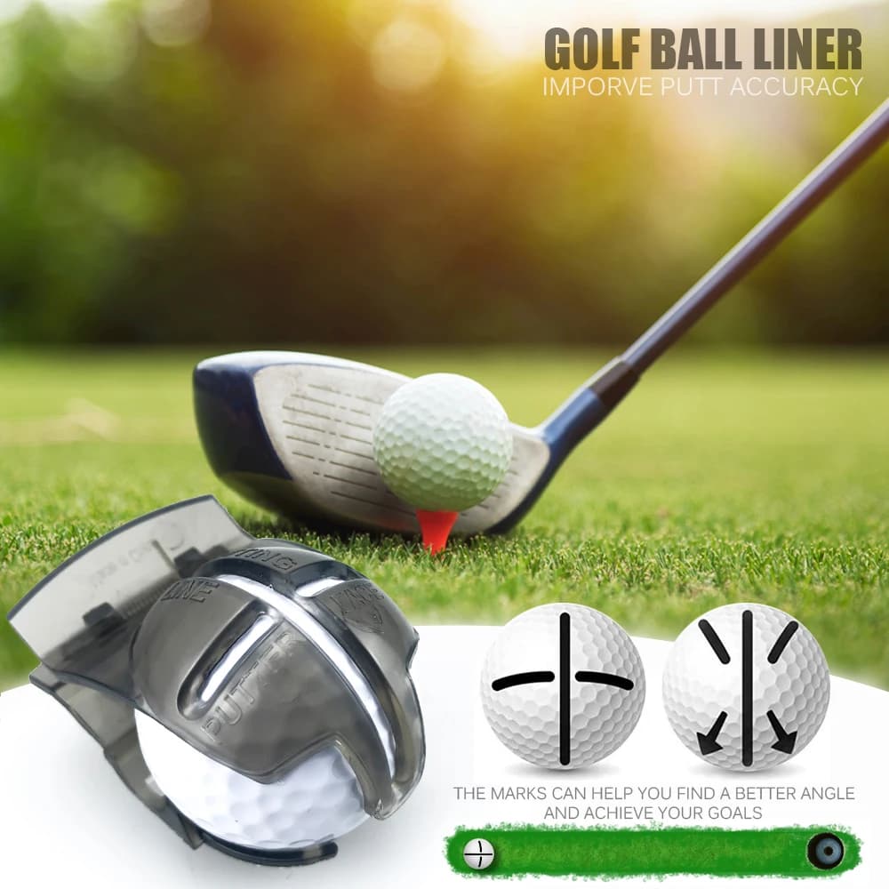 Set di modelli di pennarelli per palline da golf Pennarello a tripla traccia Golf Putting Posizionamento Aiuti Strumento per lo sport all'aria aperta