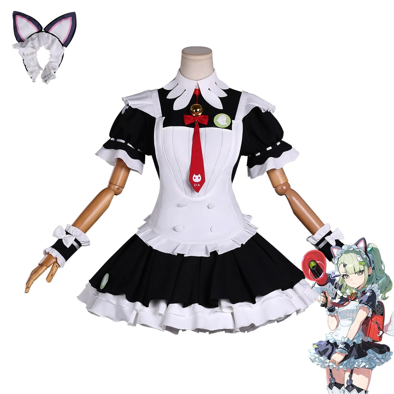 New Zenless Zone Zero ZZZ Sunna Afternoon Tea Break Cosplay Costume Angels of Delusion Maid Dress