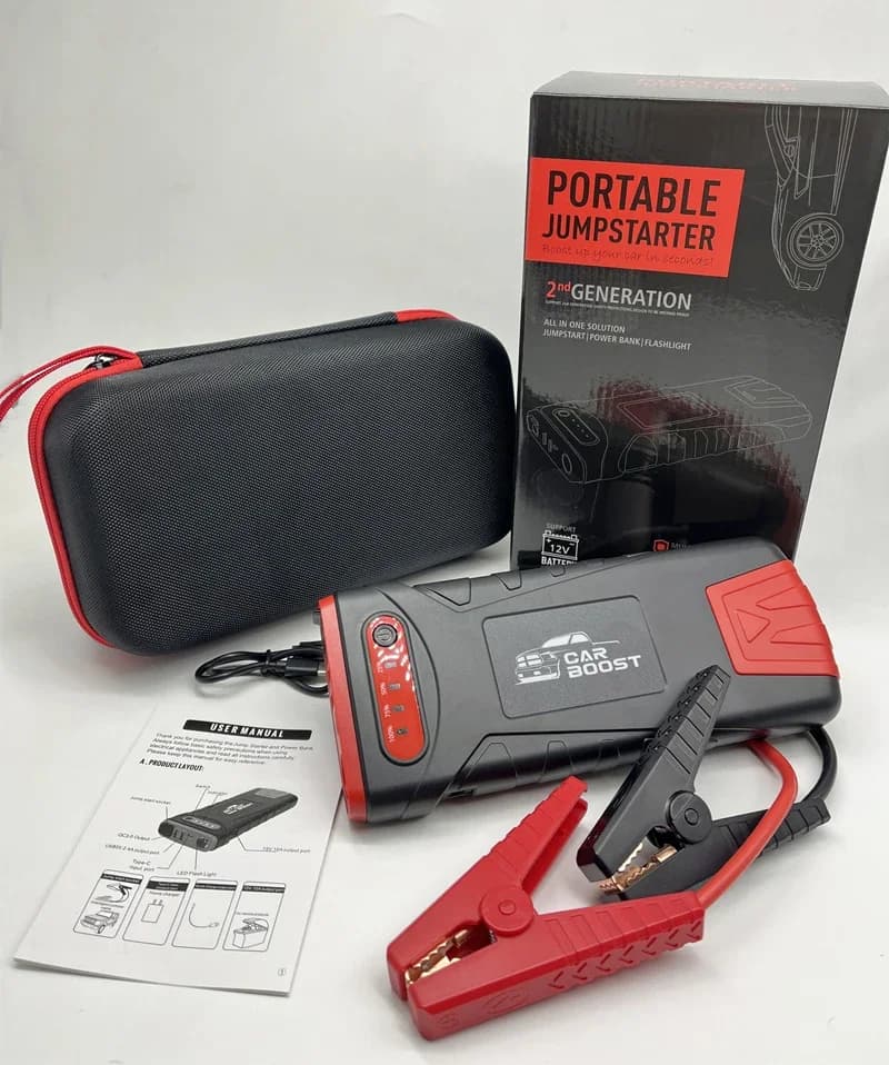 l Gilgle 4000A Avvio di emergenza per auto portatile 24000mAh Doppia batteria USB Avviatore di emergenza per auto Accumulatori e caricabatterie di riserva